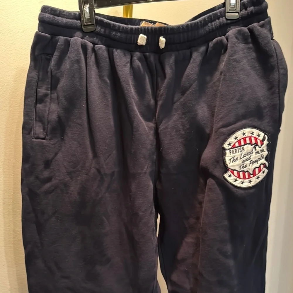 Parish nation Black Joggers with White Stripes EUC 4XL